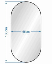 Carregar imagem no visualizador da galeria, Espelho Retoval Alumínio 65x130cm

